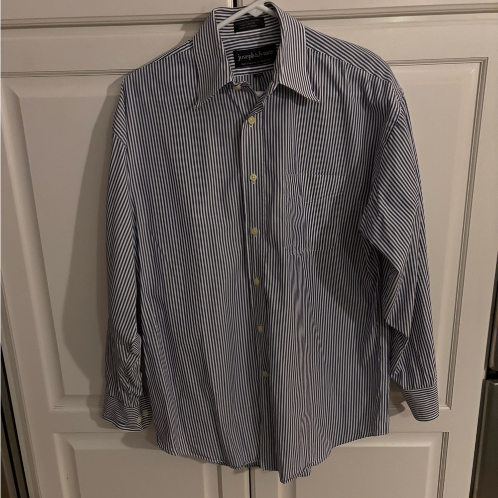 Joseph and Lyman‎ button down shirt size 15.5. 32/33 pinpoint Oxford navy
